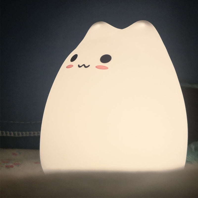 Mini Beliebte Katze Baby Nacht Lampe 7-farbe Pat Touch Farbwechsel Augenschutz Schlafzimmer Nacht Nacht Licht Geschenk Kinder 