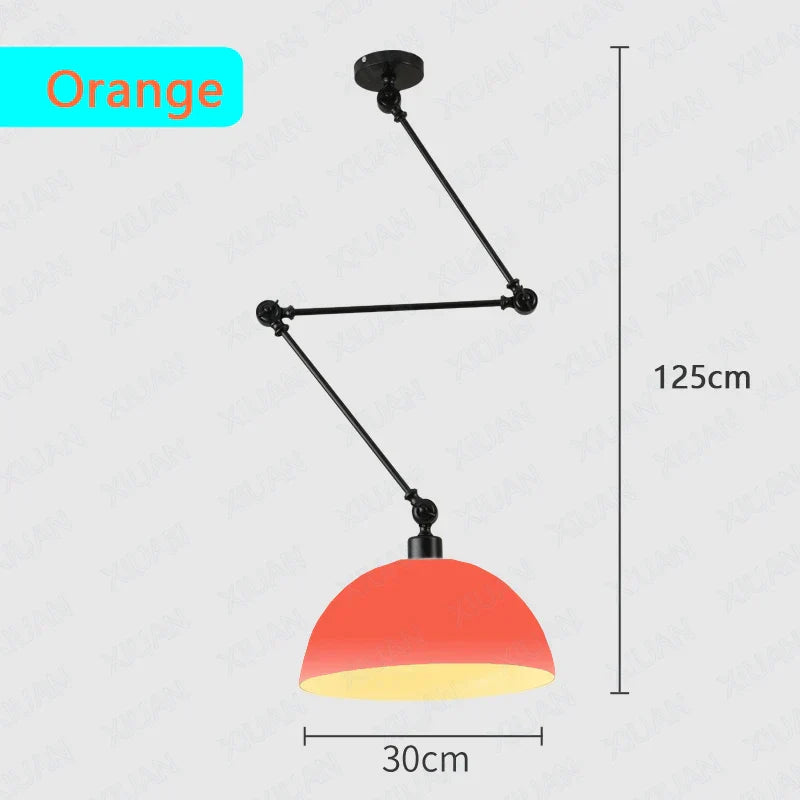 DecorBites™ Adjustable Long Arm Pendant Light for Living Room Bedroom Dining Room