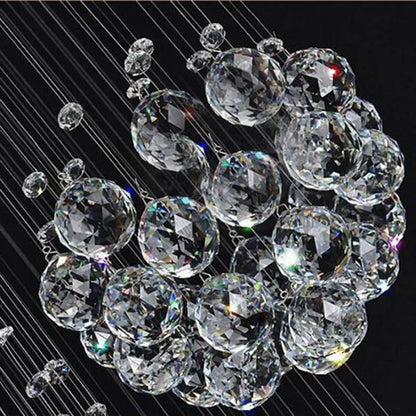 DecorBites™ Crystal LED Chandelier for Large Villa Ceiling Lights & Elegant Home Decor