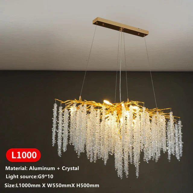 DecorBites™ Crystal Tassel LED Chandeliers for Luxury Home Decor