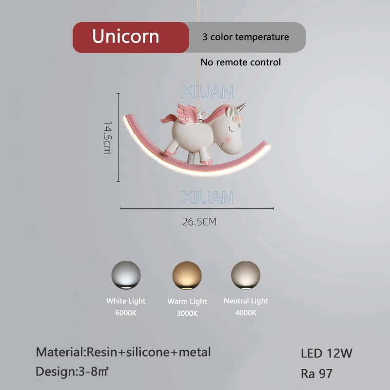 Unicorn Pendant Chandelier