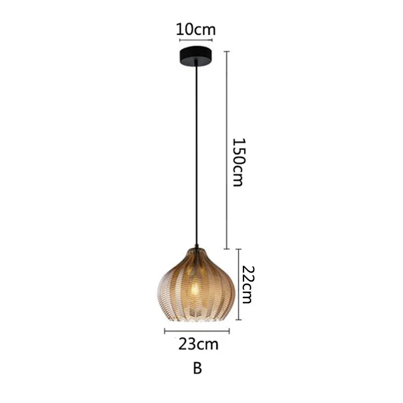 DecorBites™ Glass Pendant Lights: Nordic Style for Restaurant, Kitchen, Dining, Bedroom, Bedside lighting