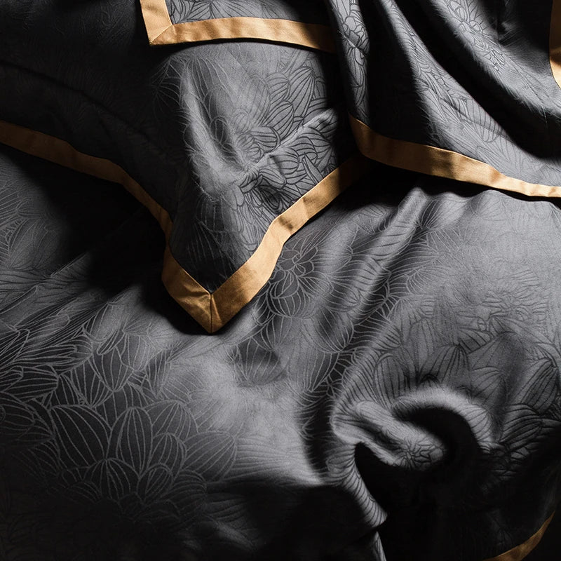 Dark Grey Cotton Bedding Set