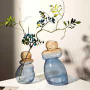 Gradient Glass Gourd Vase