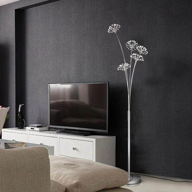 DecorBites™ Crystal Dandelion LED Floor Lamp for Living Room Bedroom Decor