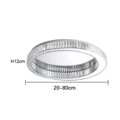 DecorBites™ Crystal Circle Ceiling Chandelier LED Indoor Lighting for Living Room Bedroom Study