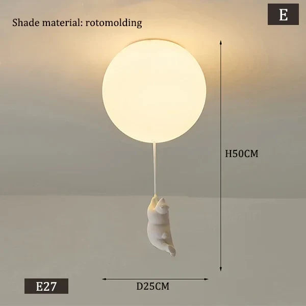Bear LED Pendant Light Dia30cm Kids Room