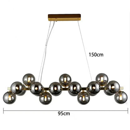 DecorBites™ Glass Ball LED Pendant Lights for Home Decor and Luminaires