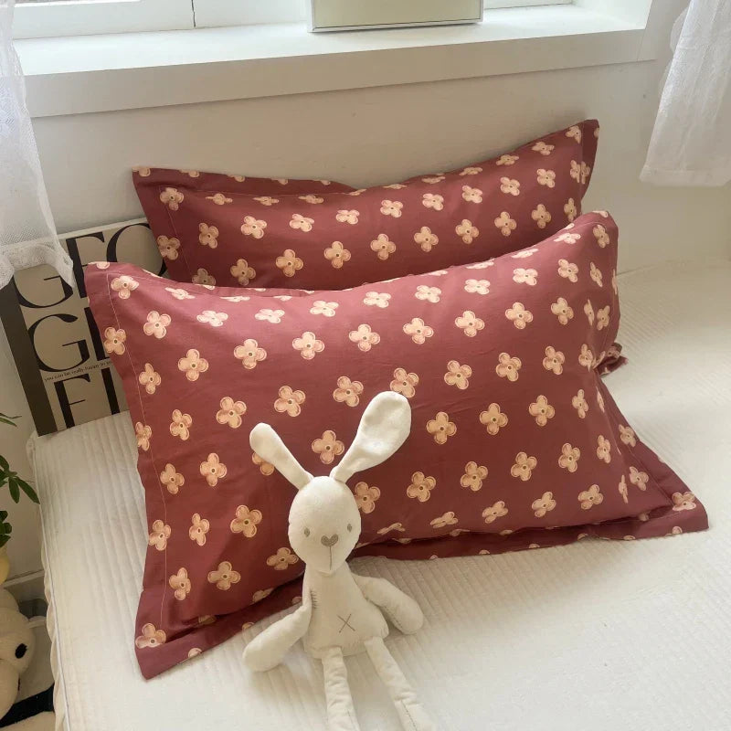 Floral Cotton Pillowcase Set