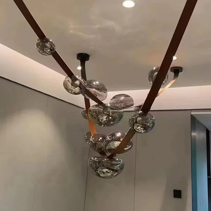 DecorBites™ Leather Pendant Lights for Home Decor Chandelier Lighting Fixture