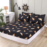 Gold Feather Fitted Sheet