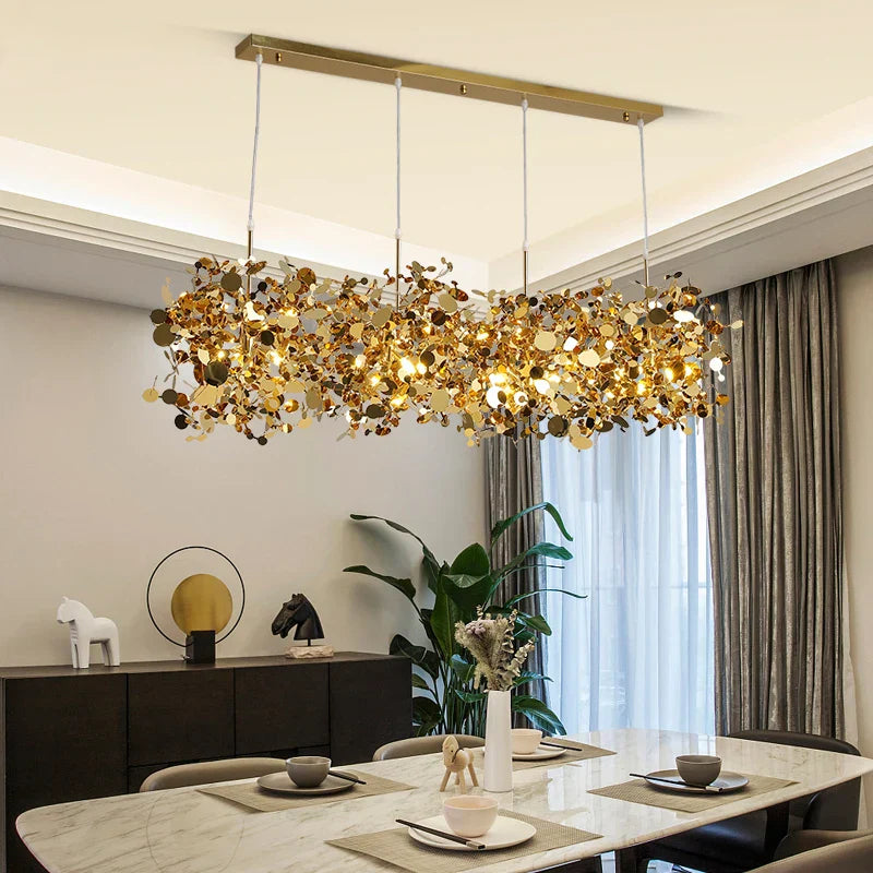 Sequin Leaf Ceiling Chandelier