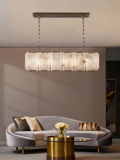 DecorBites™ Dimmable LED Marble Art Chandelier Ceiling Light for Dinning Room