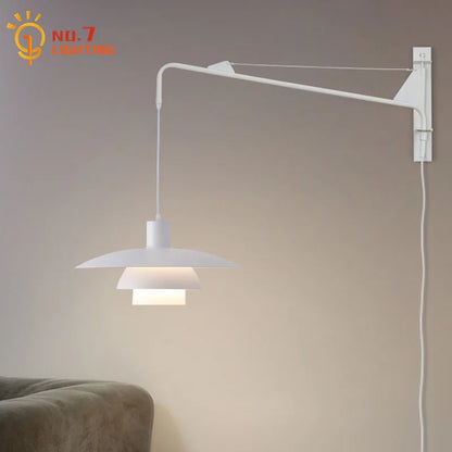 DecorBites™ Cream Wind Rotating Wall Lamp Swing Arm for Interior Lighting