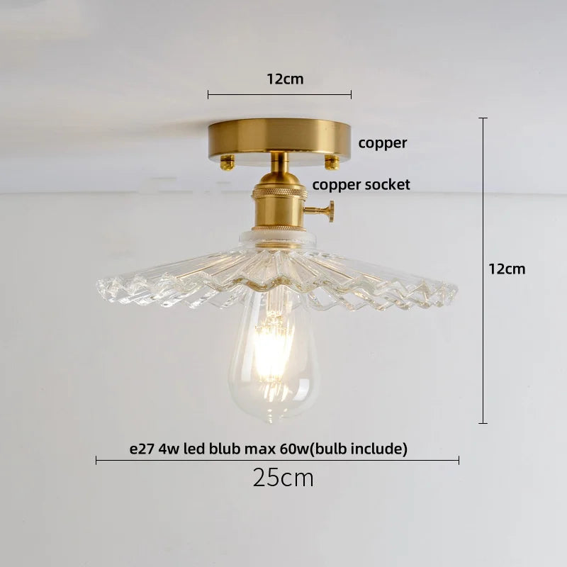 DecorBites™ Crystal Glass LED Ceiling Lamp Modern Luxury Interior Lighting Fixture
