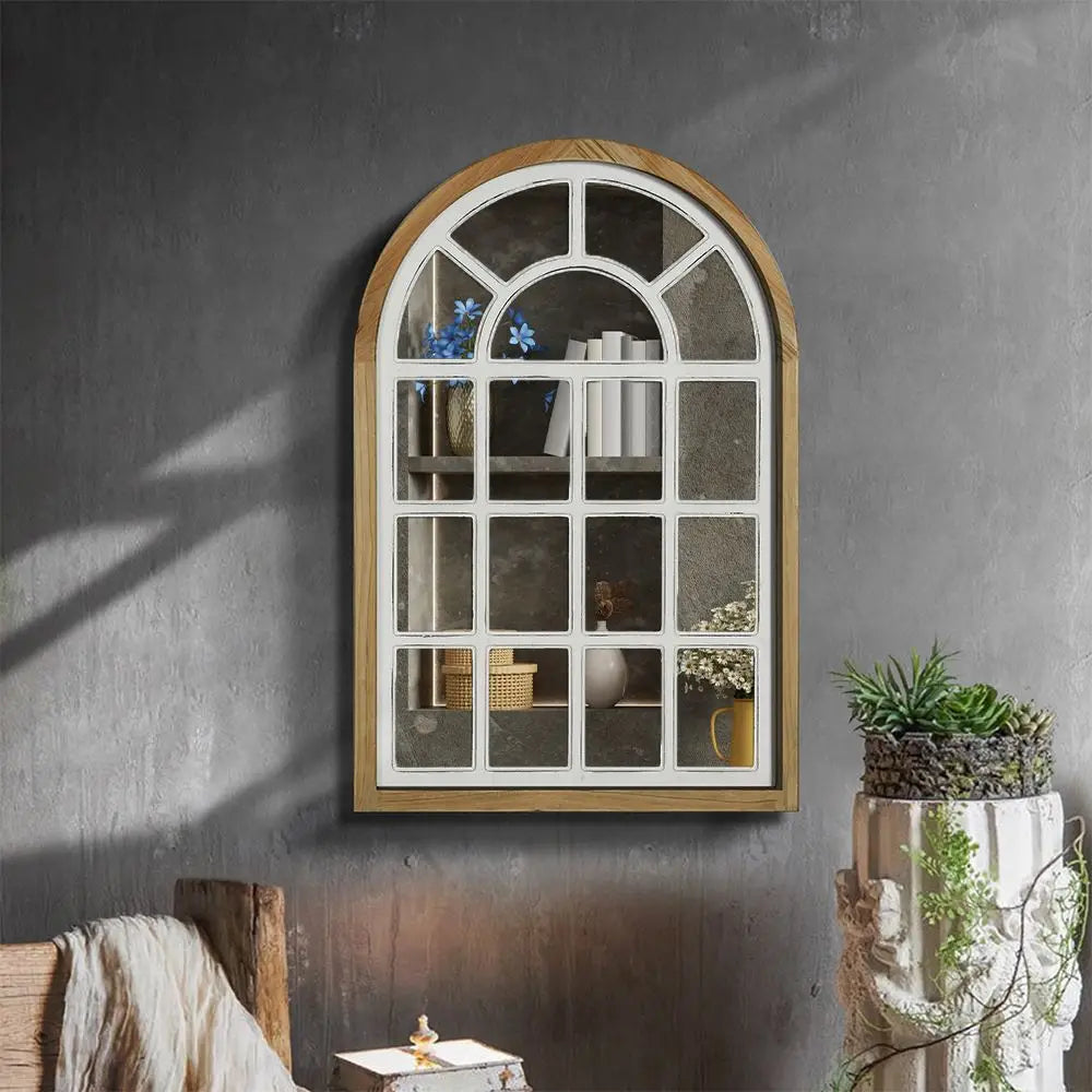 Wooden Gothic Wall Mirror