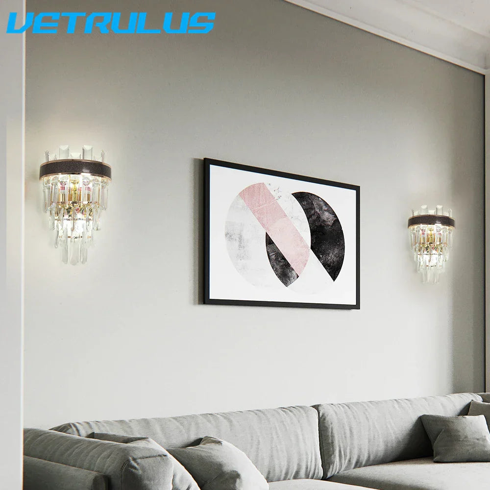 DecorBites™ Crystal LED Wall Light Modern Elegant Design for Living Room & Bedroom