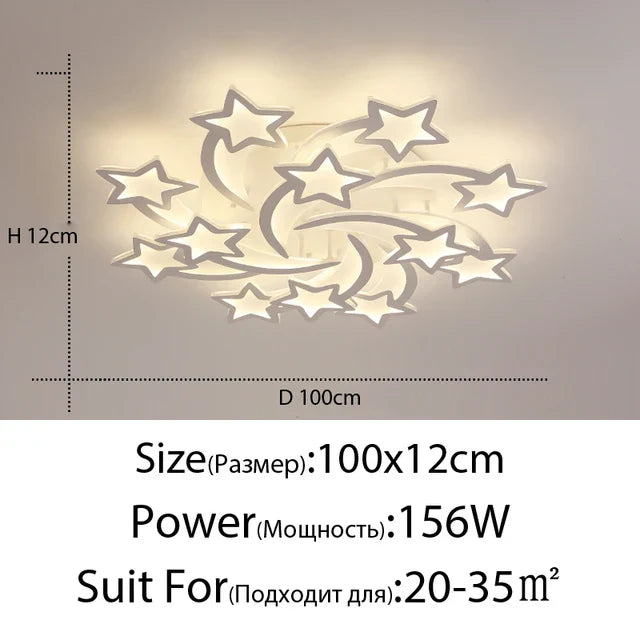 DecorBites™ LED Acrylic Chandelier with Remote for Bedroom Dining Living Room Lighting