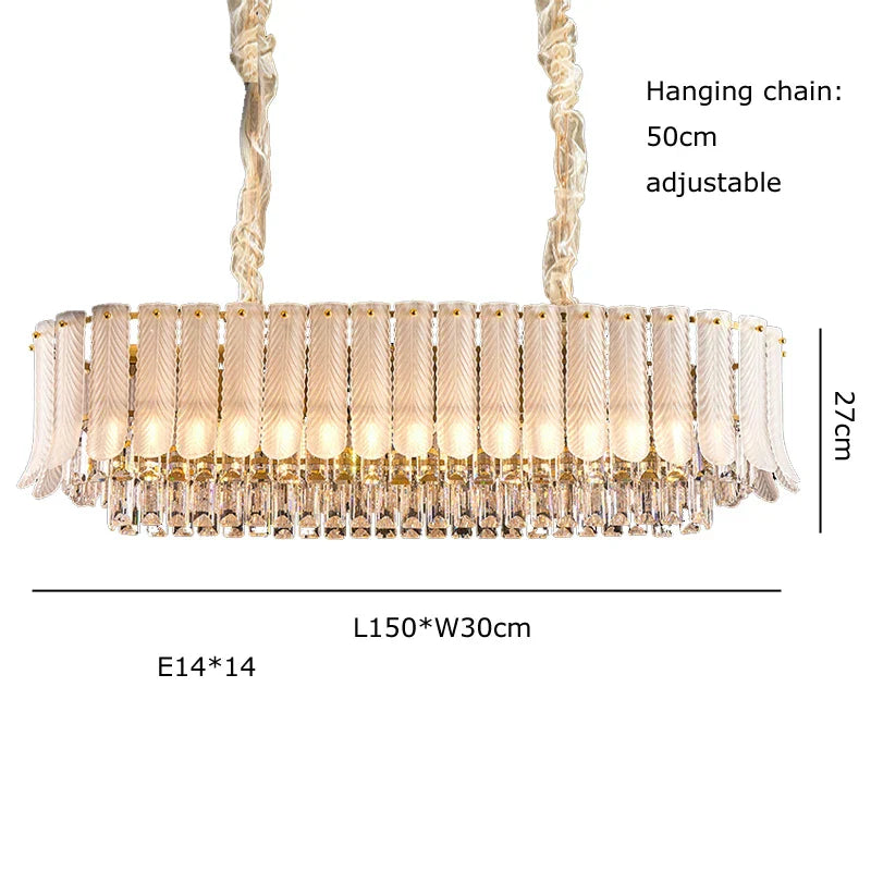 DecorBites™ Crystal Feather Ceiling Pendant Lights for Luxury Home Decor & Living Room
