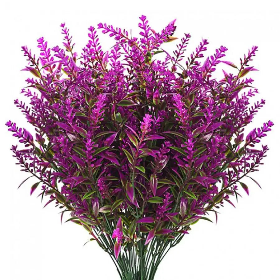 Lavender Plastic Grass Bouquet