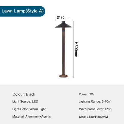 DecorBites™ LED Lawn Light: Outdoor Waterproof Aluminum Spot for Courtyard, Garden, Park, Pathway