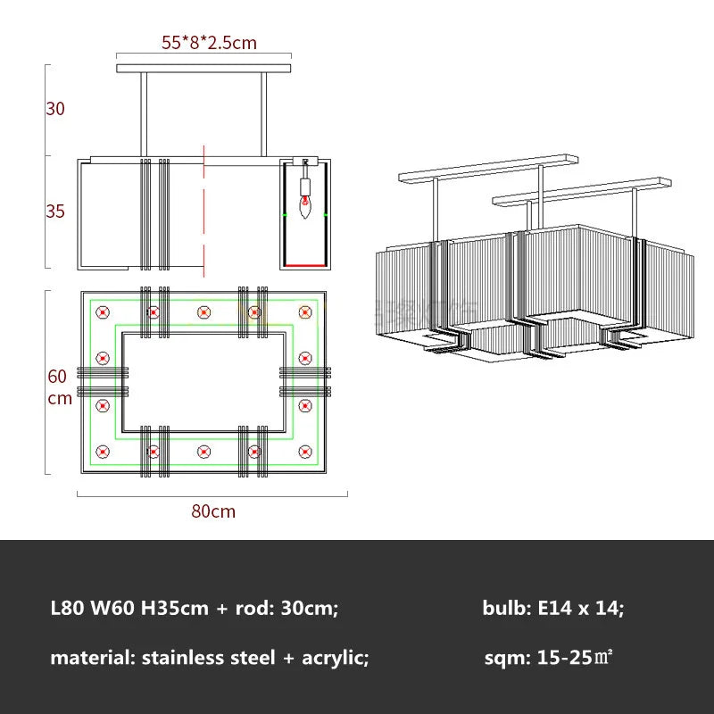 DecorBites™ Crystal LED Chandelier: Modern Luxury Dining Room Kitchen Lighting Fixtures