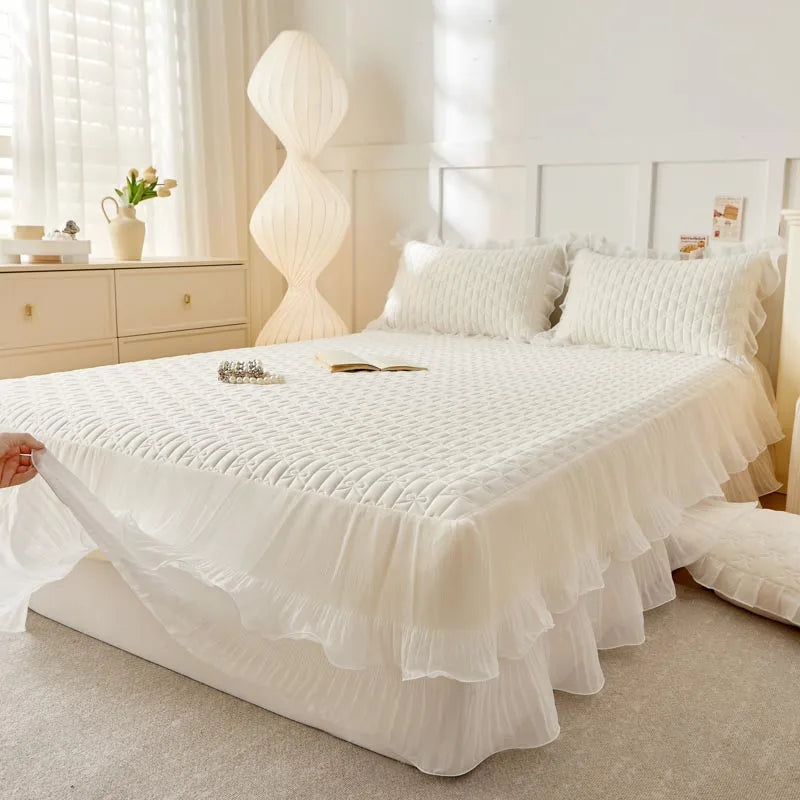 Cooling Ruffles Bed Skirt Set