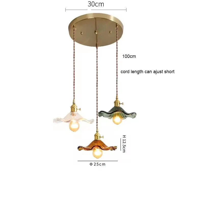 DecorBites™ LED Pendant Light Glass Chandelier