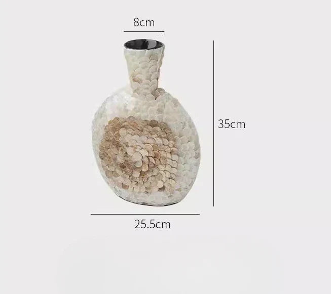 Gold Shell Art Vase