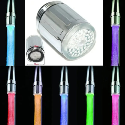 DecorBites™ LED Water Faucet Aerator: Temperature Changing Light, Water Saving Kitchen Bathroom Accessory