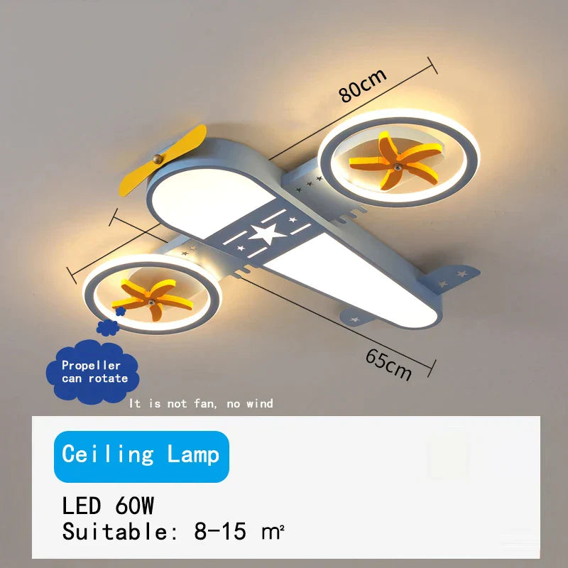 Grey Airplane Ceiling Light