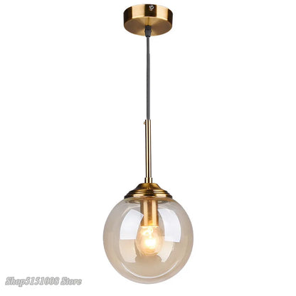 DecorBites™ Glass Pendant Lights: Nordic LED Hanging Lamp for Kitchen, Dining Room, Bedroom.