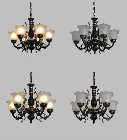 DecorBites™ Glass Shade Ceiling Chandelier for Home Decor Lighting
