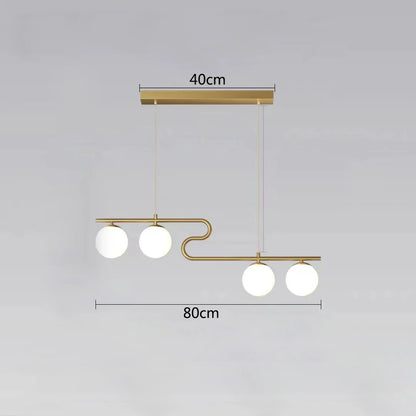 DecorBites™ Glass Ball LED Chandeliers for Home Dining Kitchen Office Decor Lighting