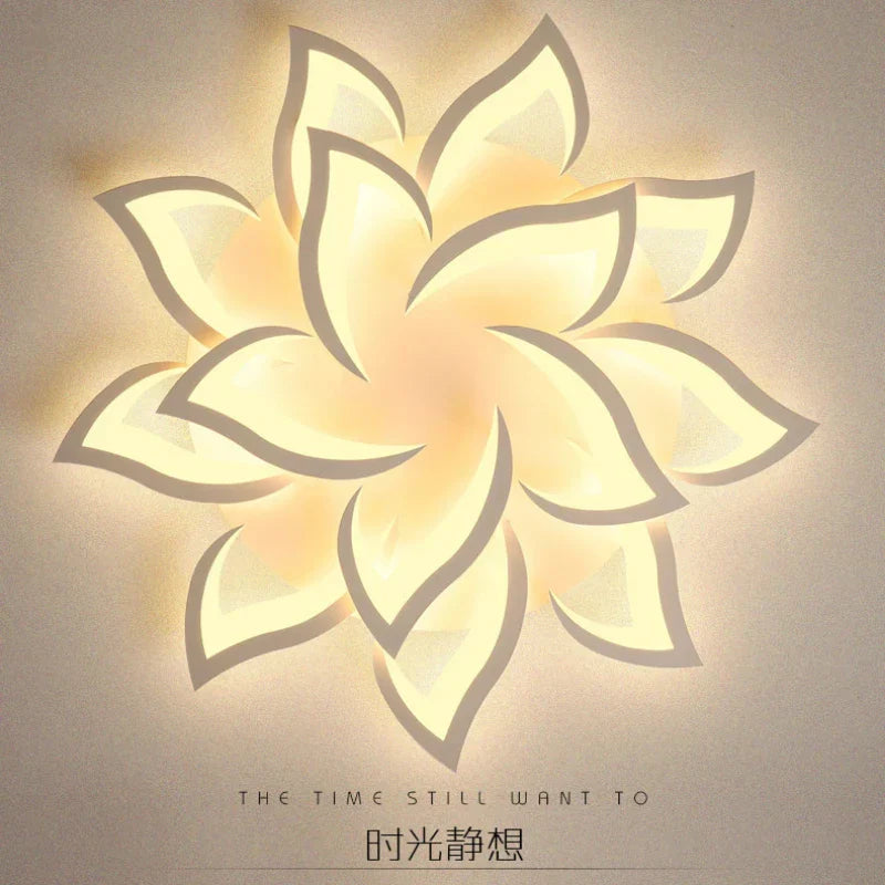 DecorBites™ Lotus Chandelier: Modern LED Ceiling Light Fixture for Home, Living Room, Bedroom.