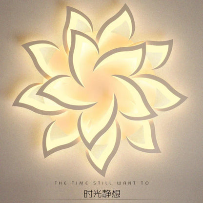 DecorBites™ Lotus Chandelier: Modern LED Ceiling Light Fixture for Home, Living Room, Bedroom.