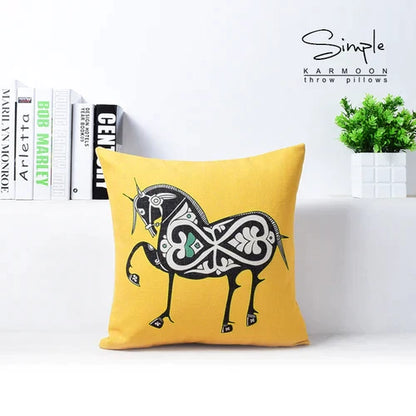 DecorBites™ Cotton Linen Sofa Pillowcase, Cushion Cover for Home Decor