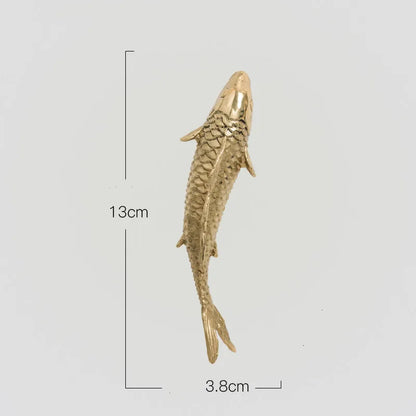 DecorBites™ Gold Coral Carp Lotus Leaf Fish Wall Decor Ornaments