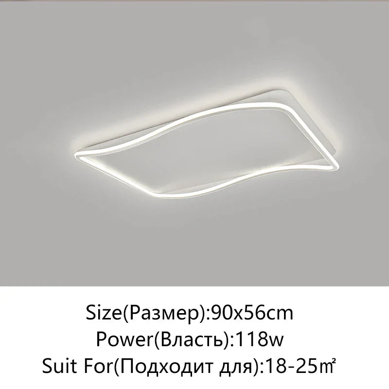 DecorBites™ Golden LED Ceiling Chandelier: Modern Simplicity for Living, Dining, and Bedrooms