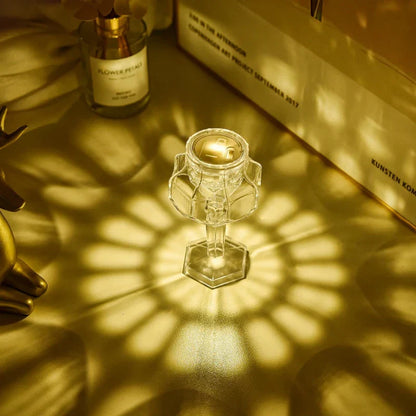 DecorBites™ Crystal Diamond LED Night Light Table Lamp for Bedroom Reading