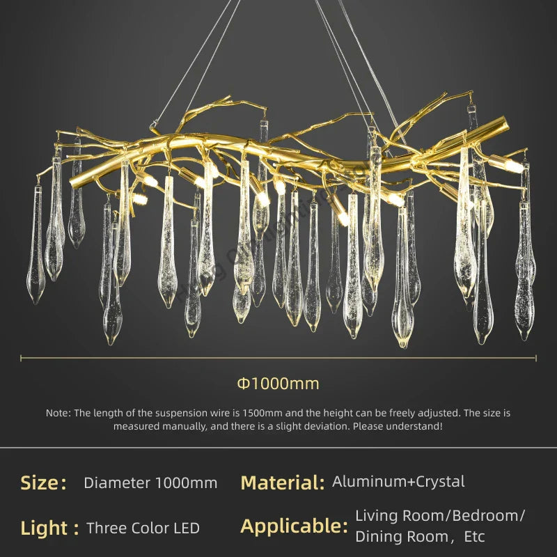 Droplet Crystal Chandelier