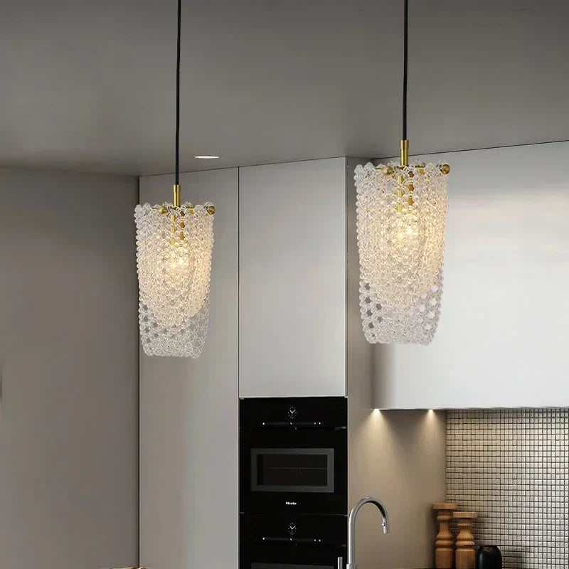 DecorBites™ Crystal Tassel Bedside Pendant Lamp: Luxury Bedroom & Restaurant Lighting
