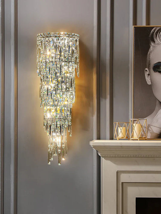 DecorBites™ Crystal Wall Light: Elegant Luxury Night Lighting for Living Room, Bedroom, or Villa