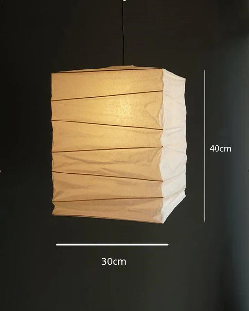 Japandi White Rice Paper Akari Pendant Light
