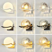 Gold Glass Ball Wall Lamp Sleek Modern Design