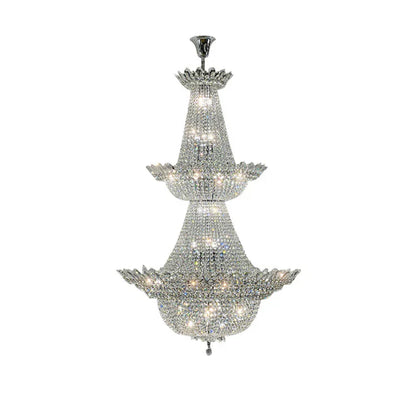DecorBites™ K9 Crystal Gold Ceiling Chandelier - Trendy Chrome Lighting