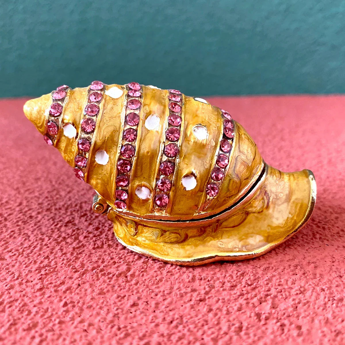 Enamel Conch Trinket Box