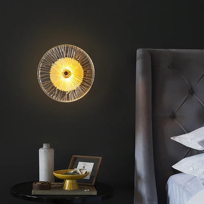 DecorBites™ Crystal Wall Lamp for TV Background Bedroom LED Sconces- Living Room Aisle.