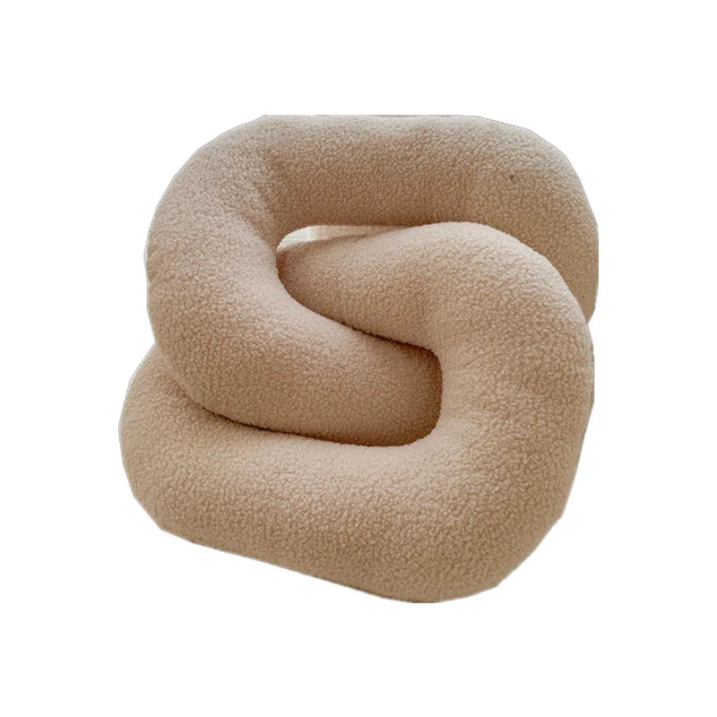Grey Knotted Cushion Pillow