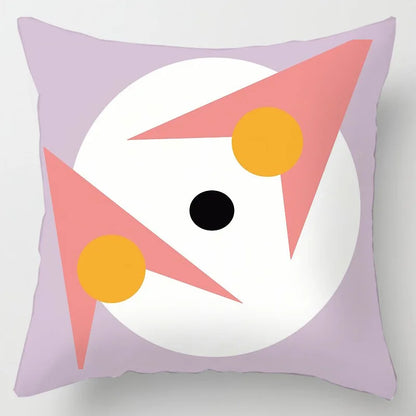 DecorBites™ Geometric Leaves Print Cushion Cover for Home Decor and Comfort